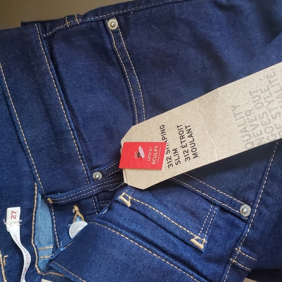 Levi's 312 Sculpt Shaping Slim Jeans 27 - Picture 4 of 5